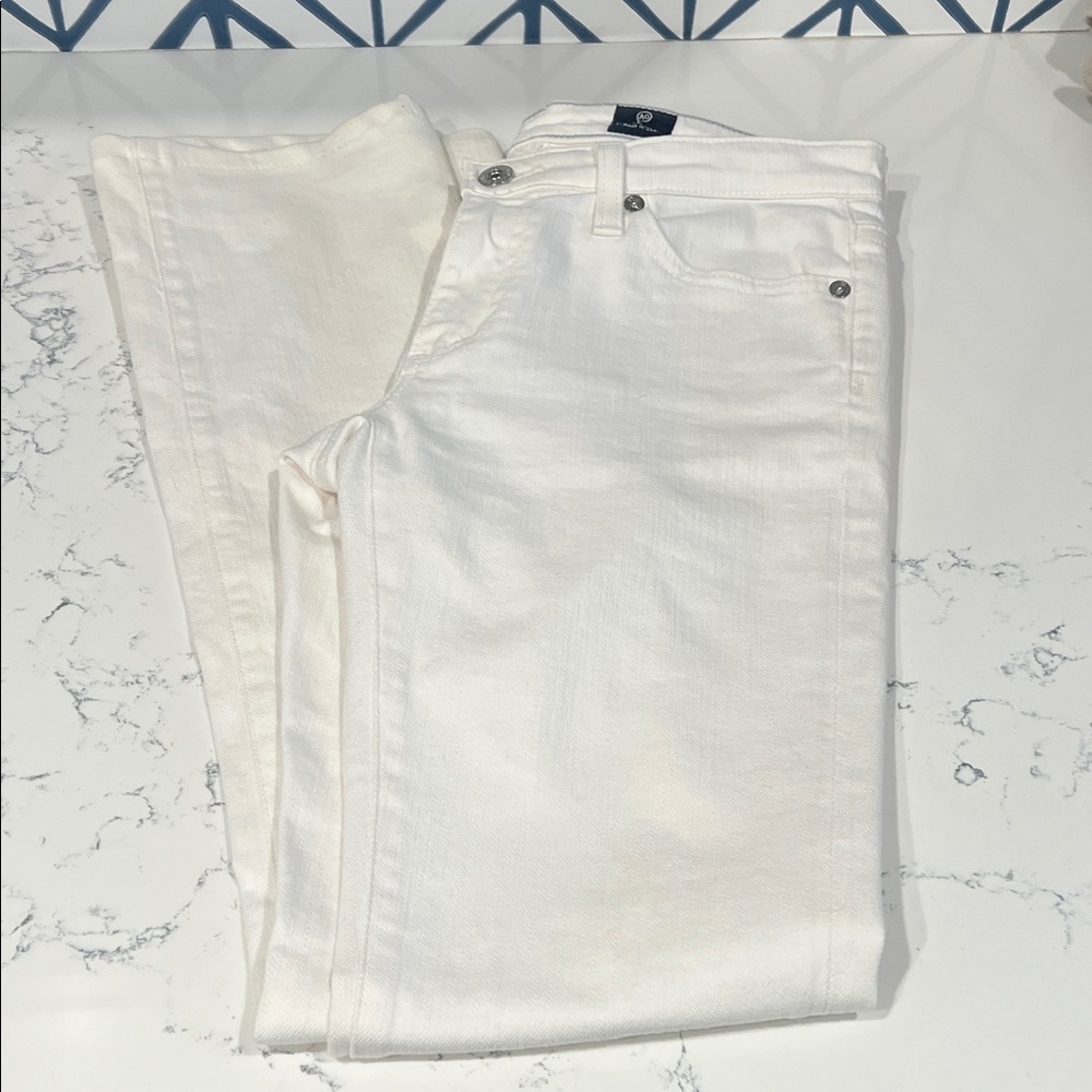 AG Adriano Goldschmied Cream The Ballad Boot Jeans size 26R- NWOT